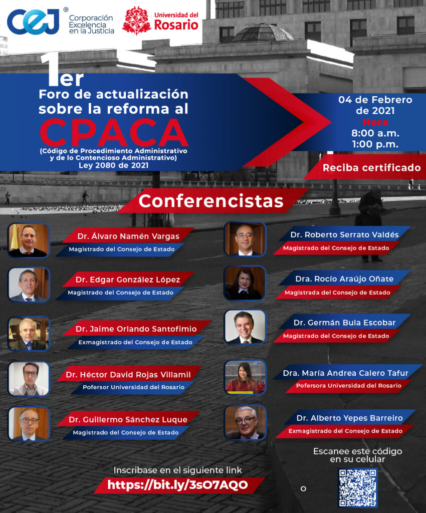 1er foro virtual de actualización sobre la reforma al CPACA